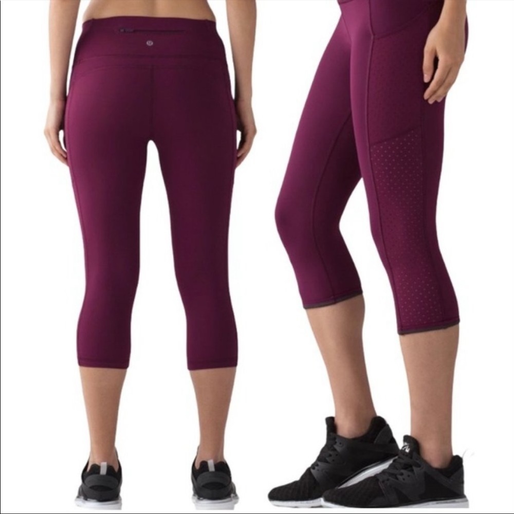 Lululemon mind over miles crop legging 10